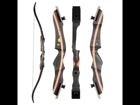 62" Archery Wooden Takedown Recurve Bow and Arrows Set Right Handed for Adult & Youth Beginner Outdoor Training Practice 20-50lbs