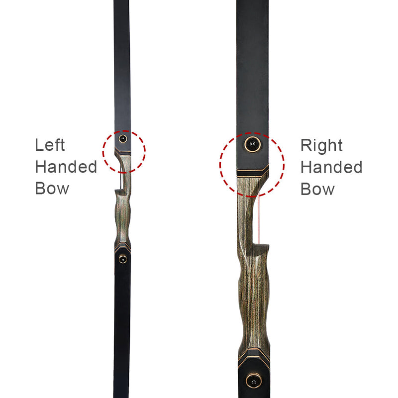 60" Archery Laminated Recurve Bow Left Right Handed Takedown Hunting Bow 30-50lbs