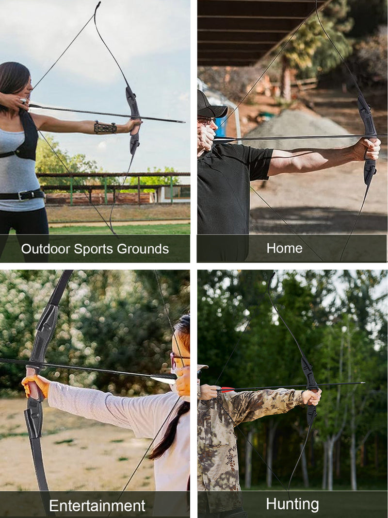 56" Combat Archery Ambidextrous Takedown Recurve Bow Left Right Handed 25lbs