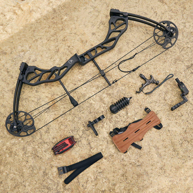 Adults Compound Bow Set Beginner Hunting Bow 19-70lbs Left Right Hand