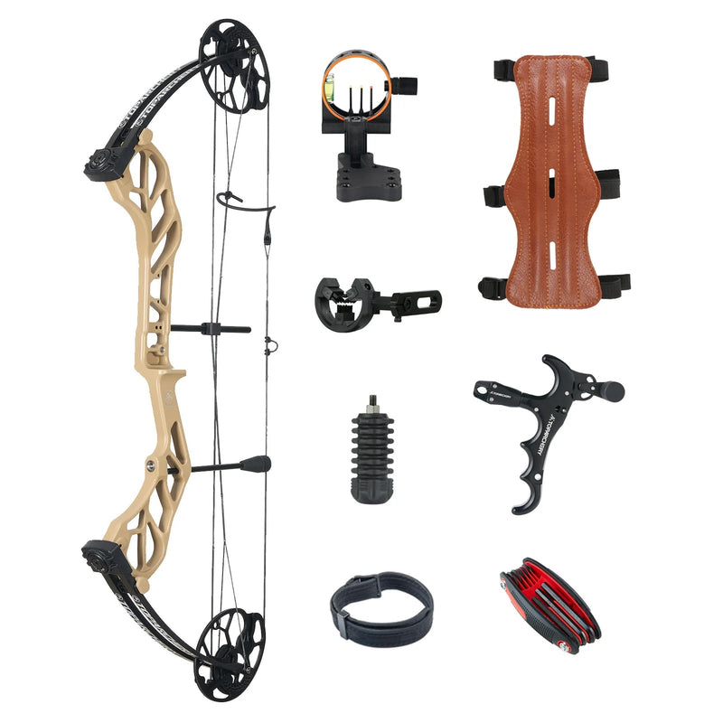 Adults Compound Bow Set Beginner Hunting Bow 19-70lbs Left Right Hand