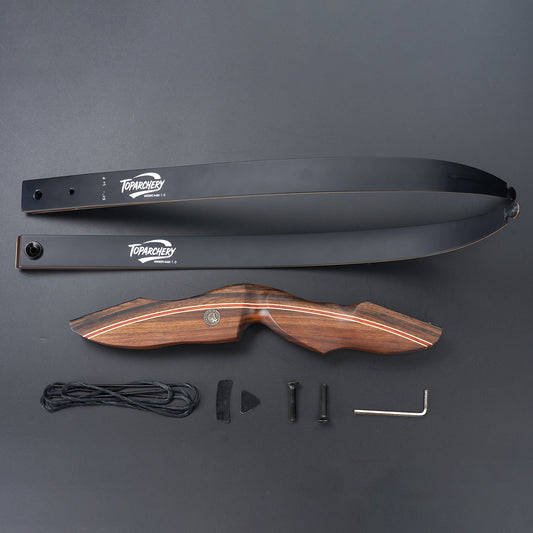 Archery 60" Hunting Bow Takedown Recurve Wood Laminated Bow RH 20-60lbs
