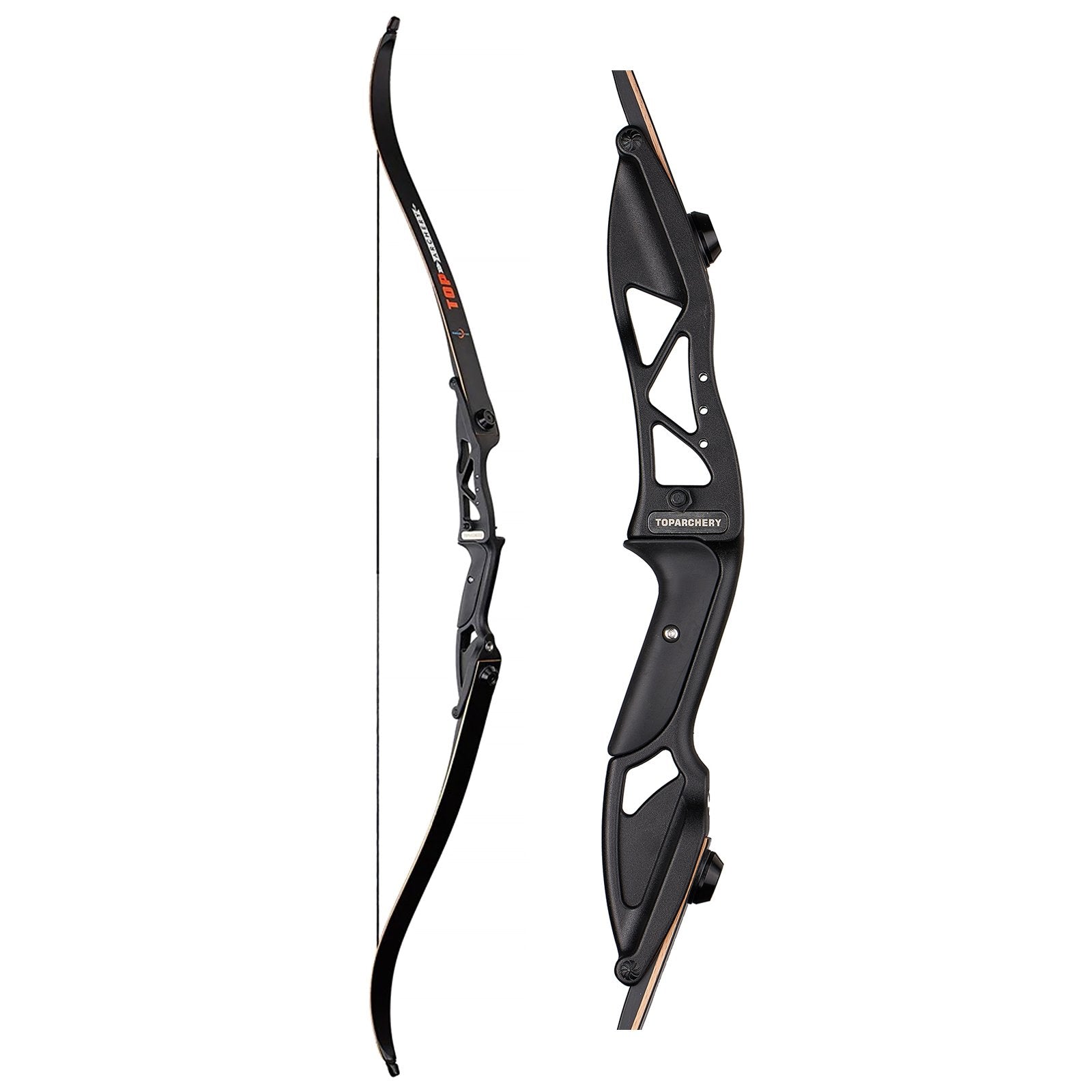 56" Archery Takedown Recurve Laminated Bow RH Aluminum Riser Hunting B ...