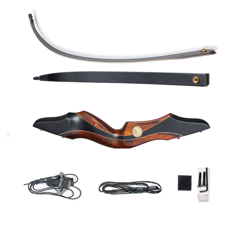 TOPARCHERY 60" Laminated Takedown Recurve Bow Right Handed Bow 30-50lbs