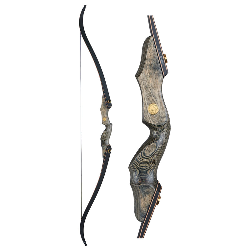 TOPARCHERY 60" Laminated Takedown Recurve Bow Right Left Handed 30-50lbs Archery Bow