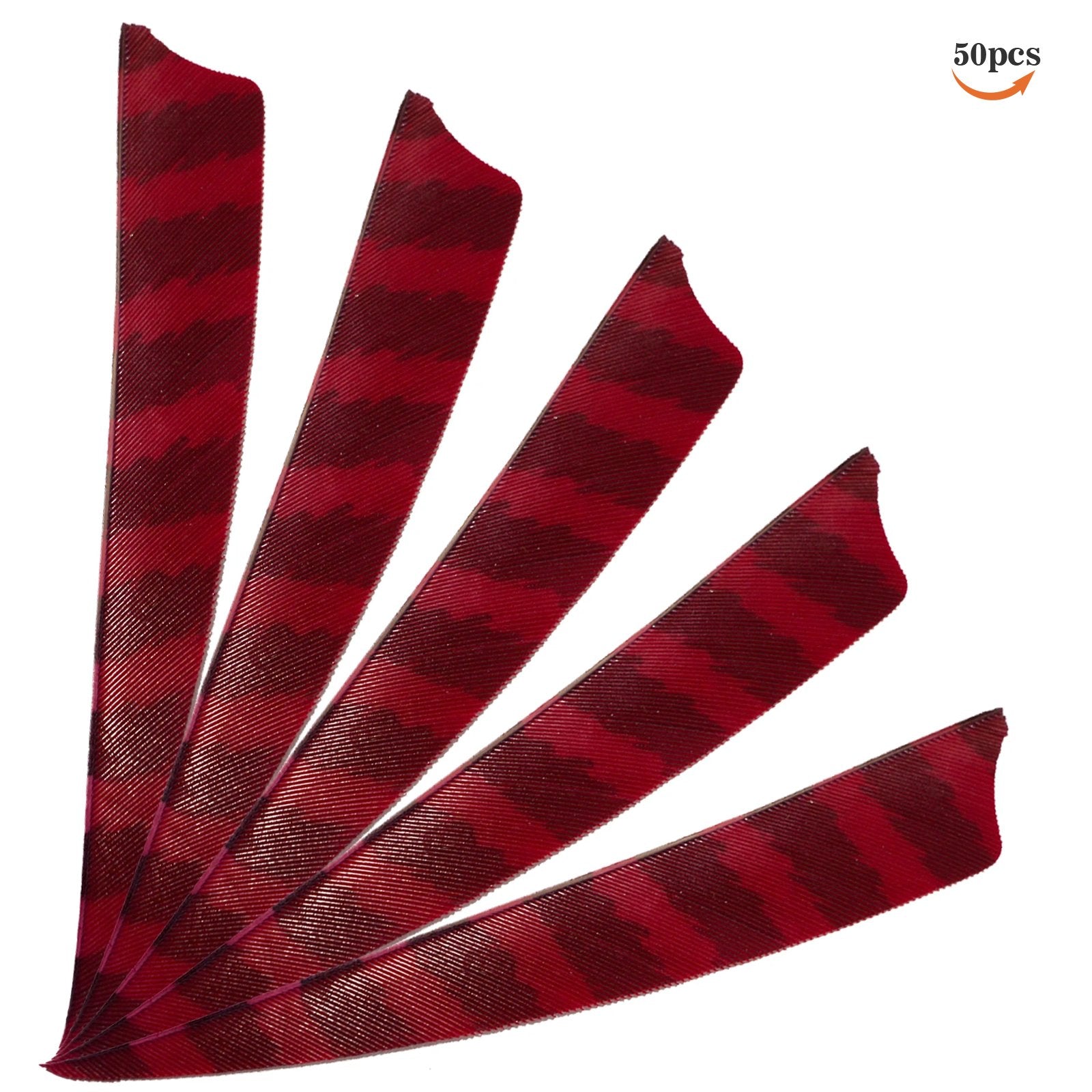 PATIKIL – 50 Plumes De Flèche Droite 4 Pouces En Plume De Dinde, Rose, Pour Tir à L'arc DIY
