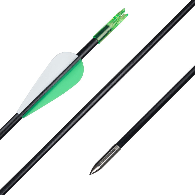 12pcs Archery 31.5" Fiberglass Arrows Spine 800 Beginner Shooting Target Practice Arrows