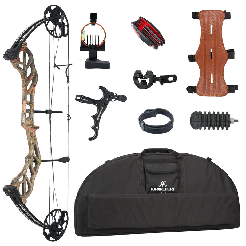 Adults Compound Bow Set with Compound Bow Base Beginner Hunting Bow 19-70lbs Left Hand