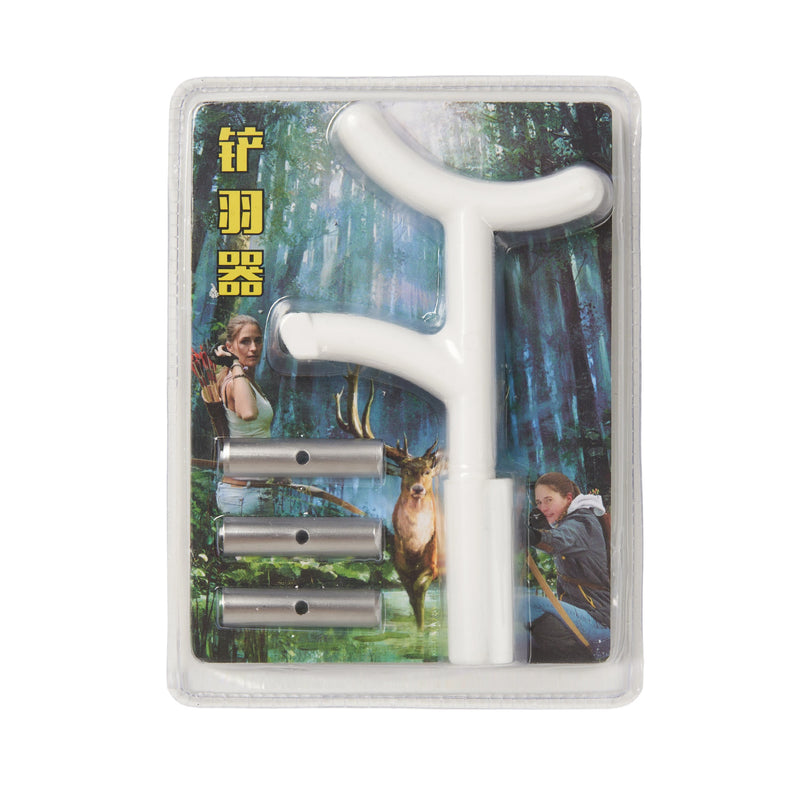 Professional Arrow Fletching Remover Tool Scraper with 4 Replaceable Blades