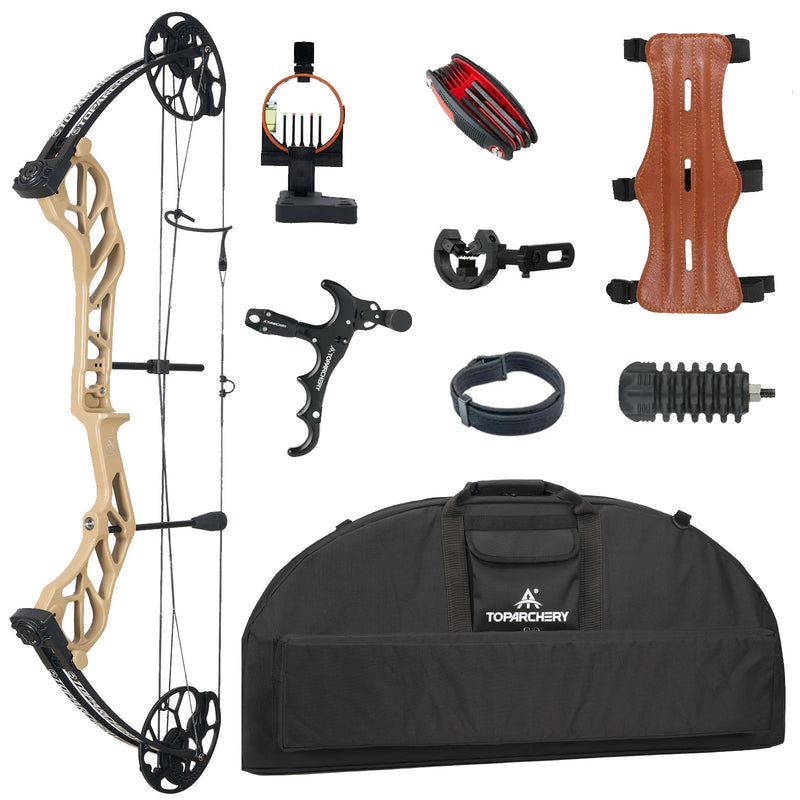 Adults Compound Bow Set with Compound Bow Base Beginner Hunting Bow 19-70lbs Left Hand