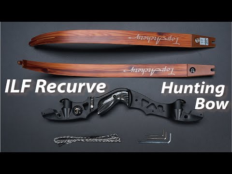 62" Archery ILF Recurve Hunting Bow RH with Carbon Sheet Wood Bamboo Laminated Limbs 25-60lbs