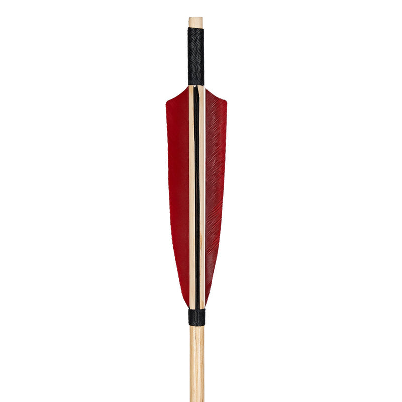 12Pcs Archery 32" Traditional Wooden Arrows with 5" Turkey Feather