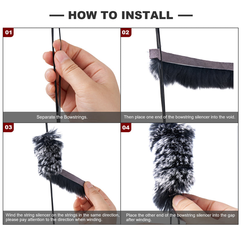 Otter Hide Bow String Silencer Archery Bowstring Stabilizers One Pair