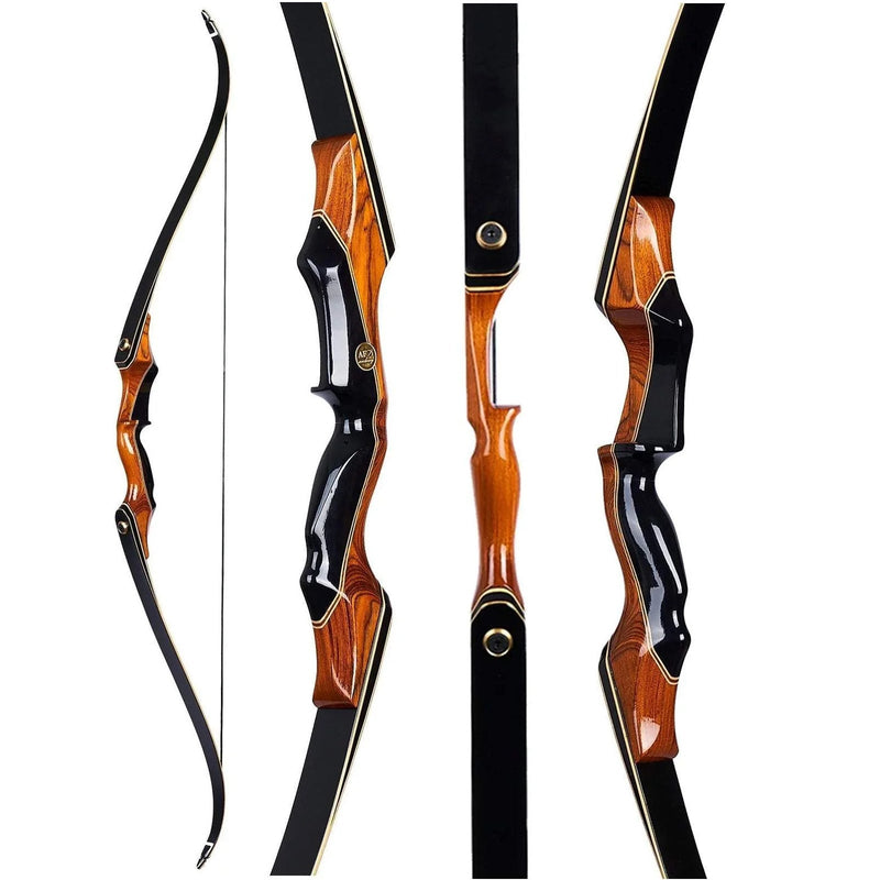 58" Laminated Takedown Recurve Bow Right Handed 35-55lbs Archery Bow