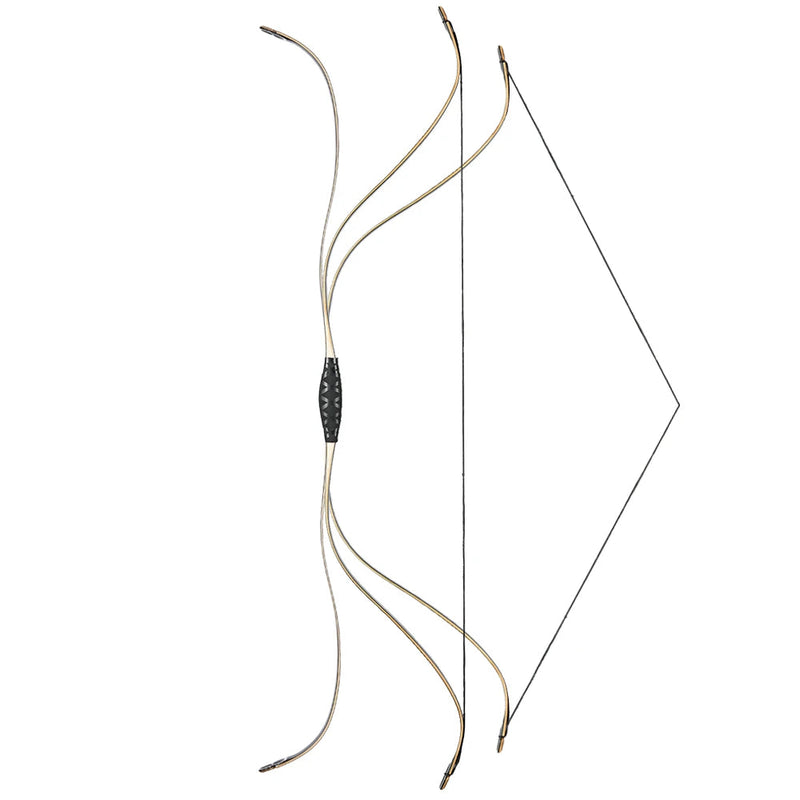 54" Archery Traditional Recurve Hunting Bow Right Hand Handmade Wooden Laminated Bow with Arrow Rest 20-70lbs