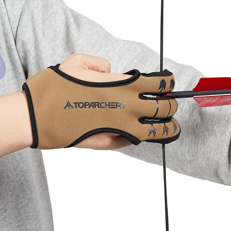 Archery Guard Finger Neoprene Shooting Gloves Fingertip Non-Slip Breathable 3 Finger Protector Hunting Accesory