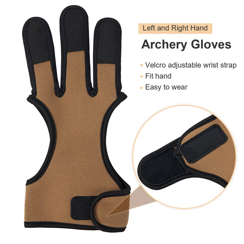 Archery Guard Finger Neoprene Shooting Gloves Fingertip Non-Slip Breathable 3 Finger Protector Hunting Accesory