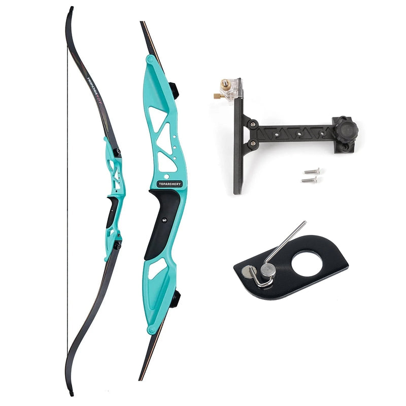 Archery 56" Beginners Competition Recurve Bow Set Right Handed Bow with Bow Sight 18-50lbs