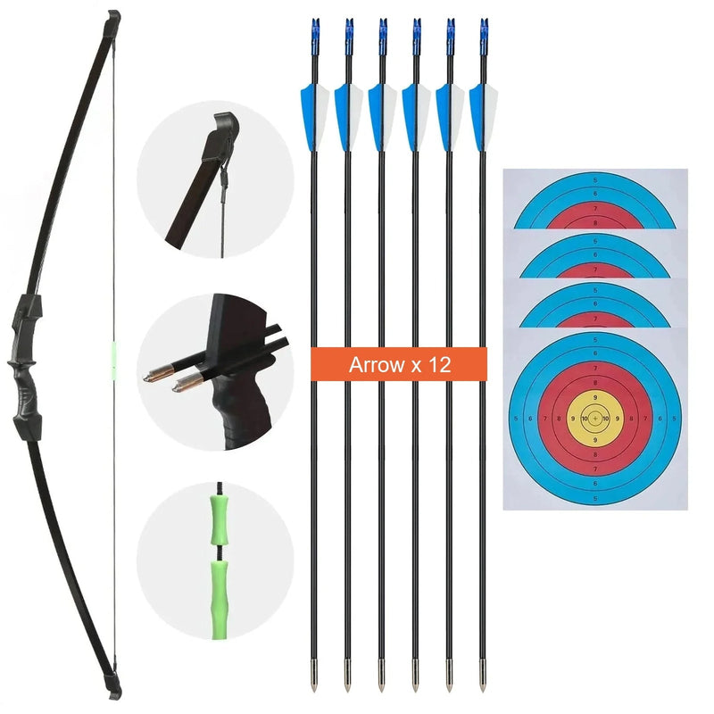 Archery 45" Kids Ambidextrous Bow and Arrows Set 15lbs for Teens Beginner Gift