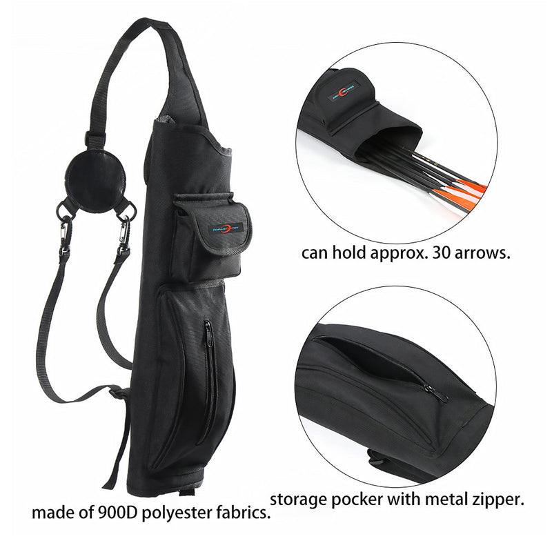 Archery Quiver Adjustable Waterproof Back Quiver Canvas Arrow Bag