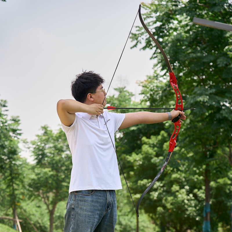 66 Inch Competition Recurve Bow RH for Archery Gym Training Target Shooting 20-40lbs