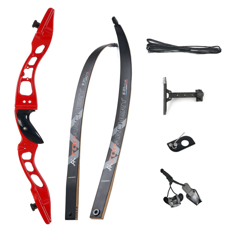 Archery 62" Beginners Competition Recurve Bow RH with Bow Sight Set 20-40lbs