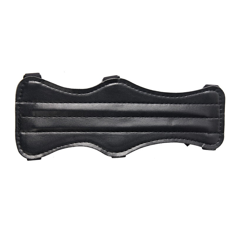 Archery 3-Strap Leather Arm Guard and Finger Tab Kit
