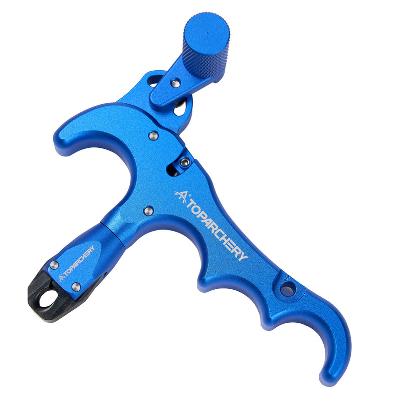 Compound Bow Archery Thumb Release Aid 4-Finger Adjustable 360 Degree Rotation Thumb Trigger