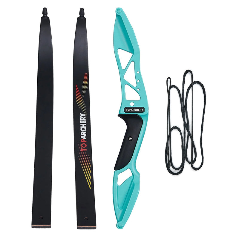 Archery 56" Youth Competition Recurve Bow and Carbon Arrows Set Right Handed Practice Bow 18-50lbs