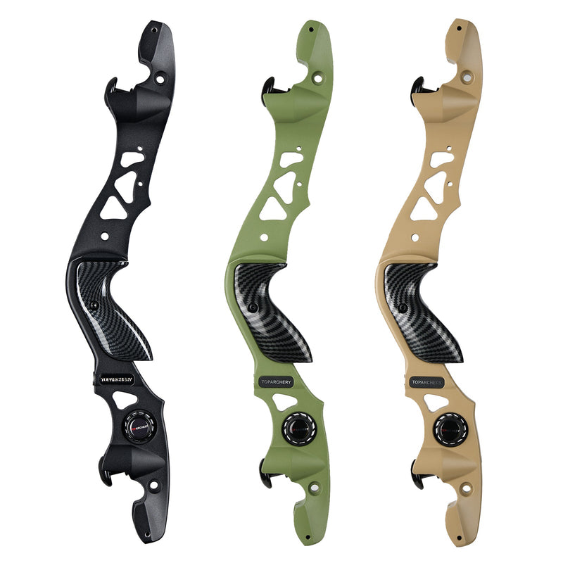 Archery 62" ILF Recurve Hunting Bow Set Aluminum Alloy Riser Right Handed Bow with 12pcs Ture Feather Arrows 25-60lbs