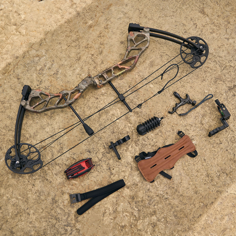 Adults Hunting Compound Bow 19-70lbs Left Right Hand Beginner Outdoor Shooting