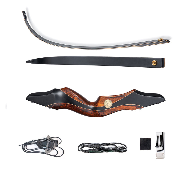 60" Recurve Hunting Bow RH 25-50 LBS with Bow Stabilizers Set