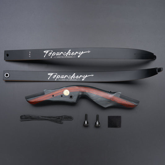 Archery 62" Takedown Recurve Bow RH Wood Laminated Bow for Target Practice Shooting 20-50 LBS