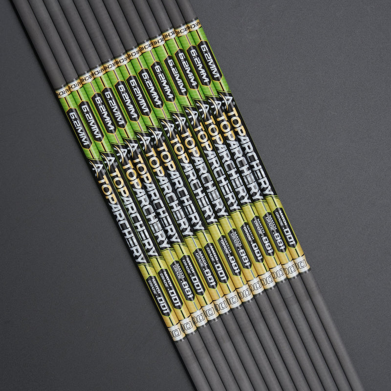 12pcs Archery 33" Pure Carbon Arrow Shafts Straightness 0.001 Spine 300-600