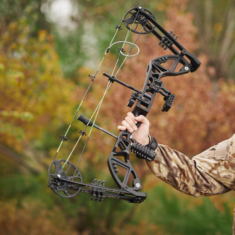 Adults Beginner Compound Bow Set RH Hunting Bow 30-70lbs