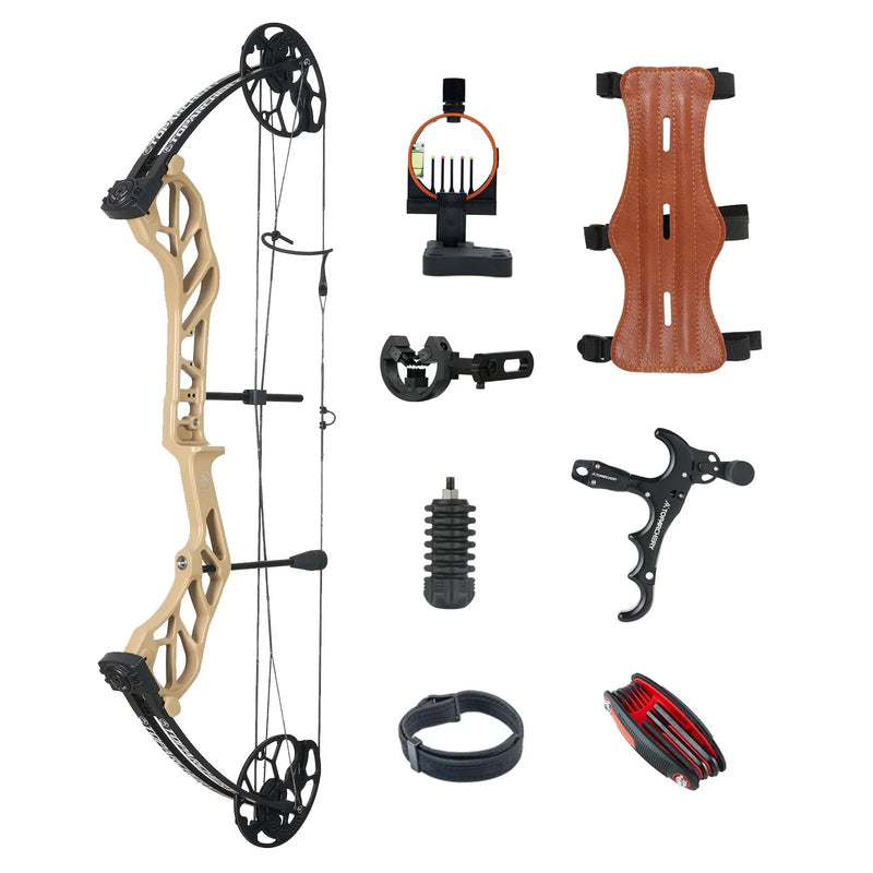 Adults Compound Bow Set Beginner Hunting Bow 19-70lbs Left Right Hand