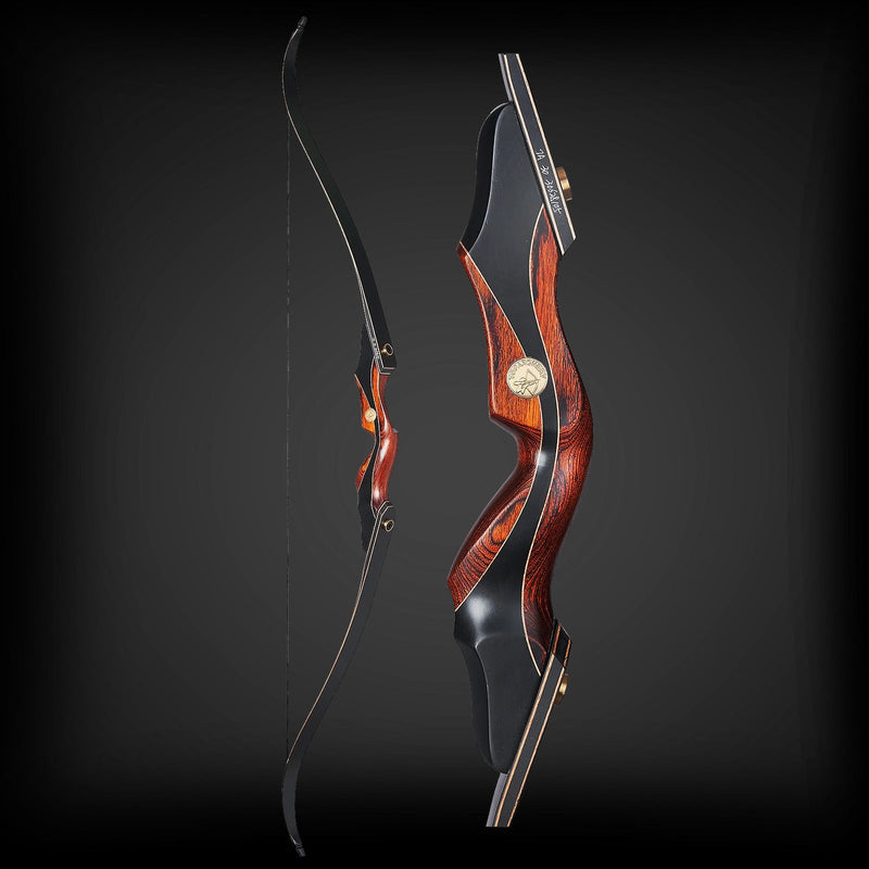 Archery  60" Hunting Recurve Bow Takedown Wood Laminated Bow RH for Outdoor Shooting 25-50lbs