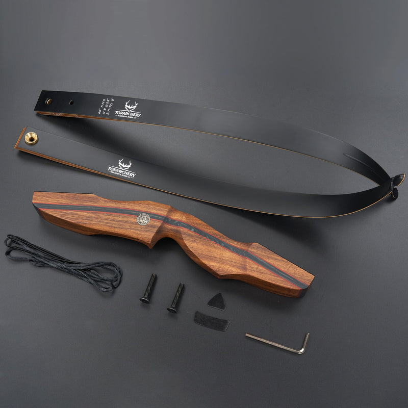 Archery 60" Hunting Laminated Bow RH Takedown Recurve Wood Bow 25-60lbs