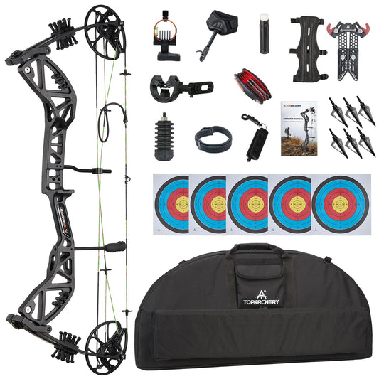 Adults Beginner Compound Bow Set RH Archery Hunting Bow 30-70lbs with Bow Case