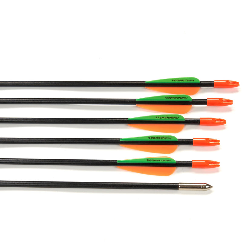 12-Pack 28" Archery Fiberglass Arrows Spine 700 for Compound Bows