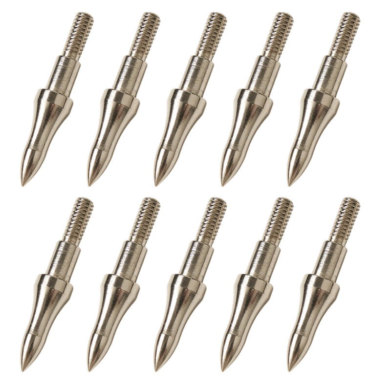 12Pack 75Grain Carbon Steel Screw-In Archery Field Points