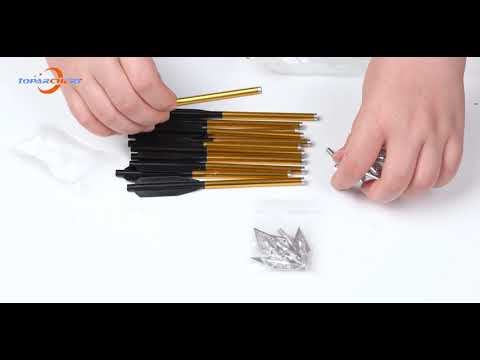 24pcs 6.5 Inch Crossbow Arrow Aluminum Tips Bolt with 2-Blade Replaceable Broadheads Outdoor Shooting Hunting Arrow
