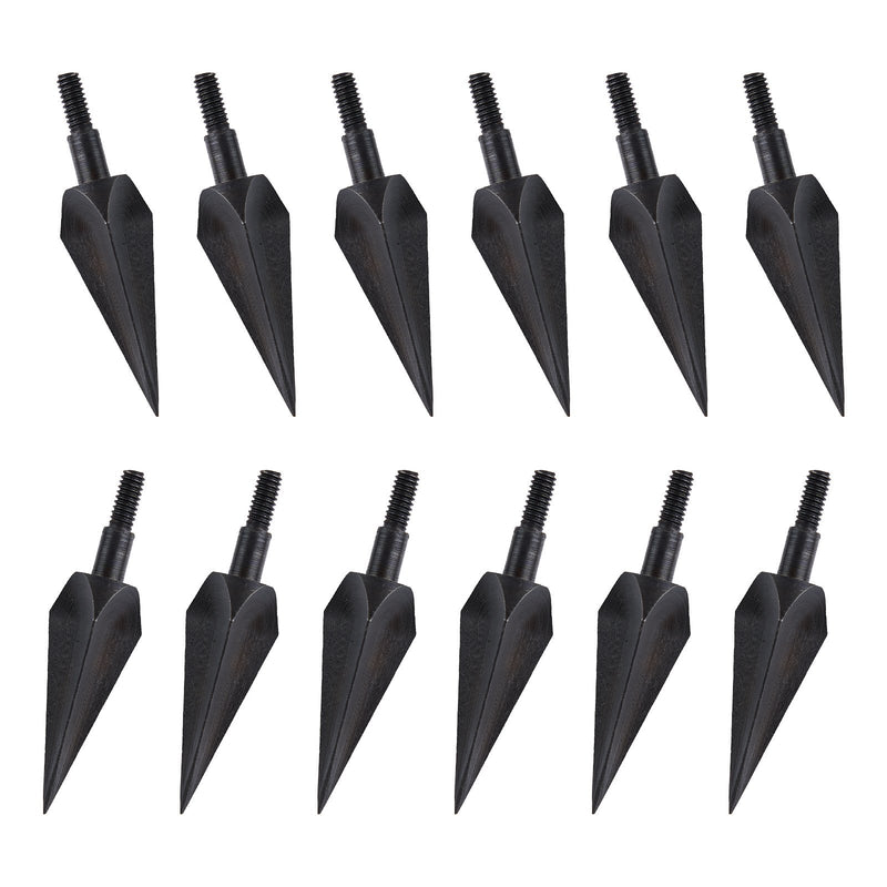 12Pcs 3-Blades Thread Arrowhead 150Grain Broadhead Archery Arrow Tips Points