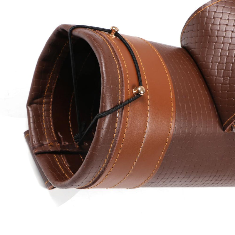 Traditional Shoulder Back Quiver Archery Leather Arrow Holder with Handmade Adjustable Straps Belt Brown