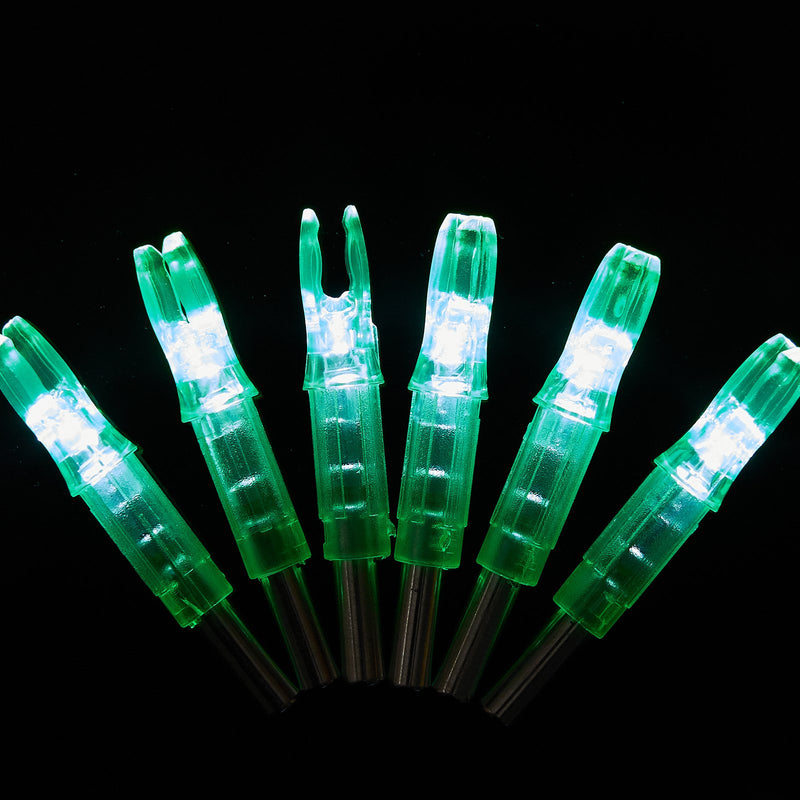 12Pcs LED Lighted Archery Arrow Nock Tail for ID 6.2mm Arrow Shaft