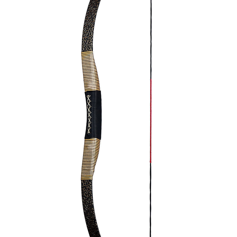 Archery 48"- 54" Traditional Recurve Bow and Wood Arrows Set Mongolian Horse Bow 30-50lbs