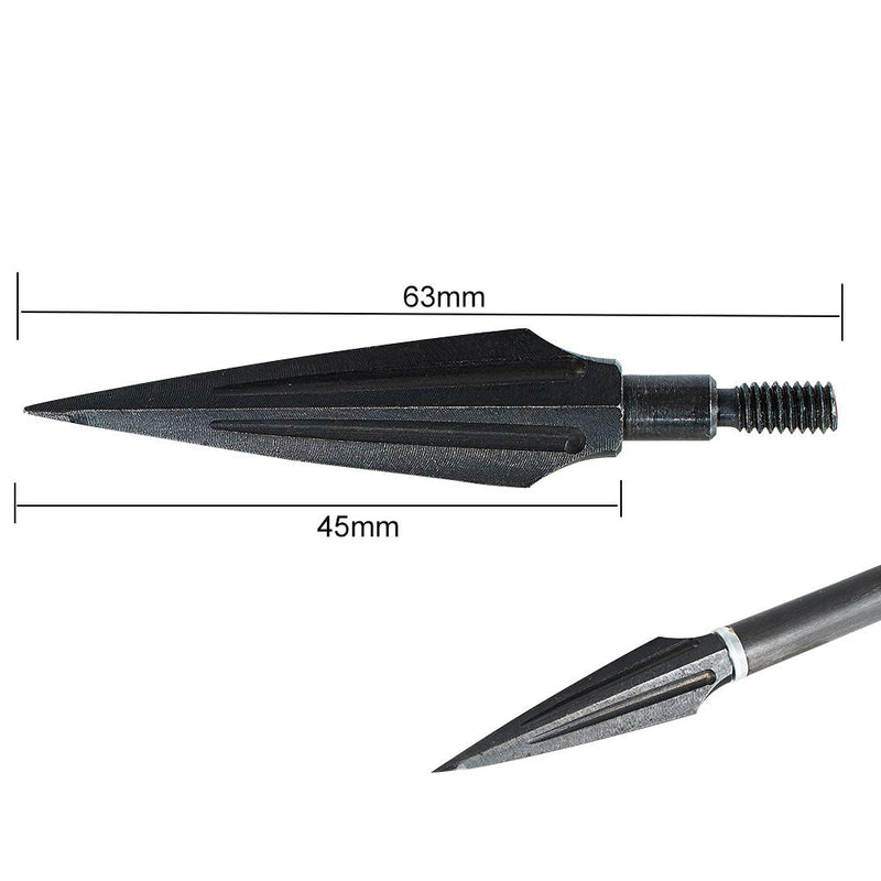 12Pcs Hunting Broadheads 120/150 Grains Carbon Steel Arrow Tips for Recurve Bow