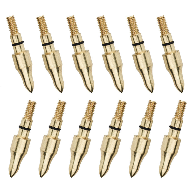 12Pcs Archery Broadheads 100 Grain Arrow Head Tips Field Points Arrowheads