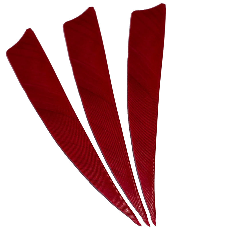 50Pcs Archery 4/5 Inch Turkey Feather Fletching Right Wing Red