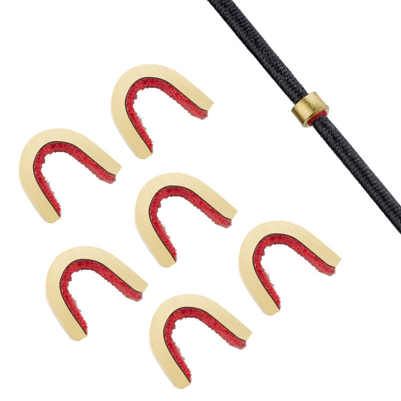 12Pcs Anti-Slip Copper Bowstring Nocks Protect Buckle Clips